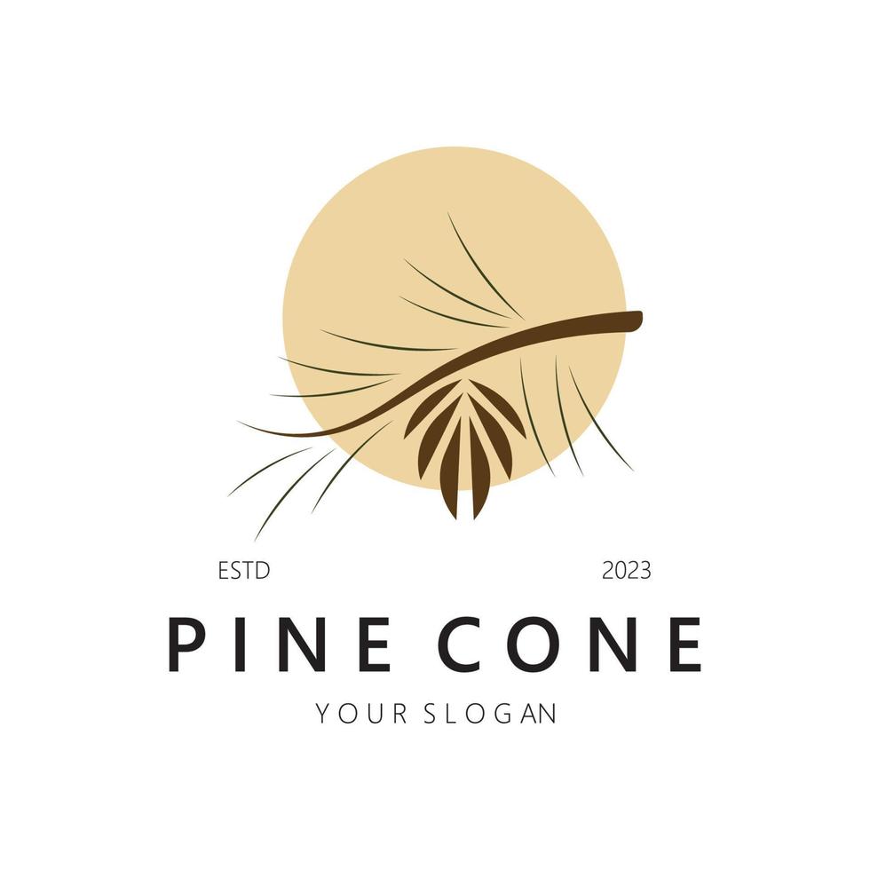 abstract simple pinecone logo design,for business,badge,emblem,pine plantation,pine wood industry,yoga,spa,vector vector