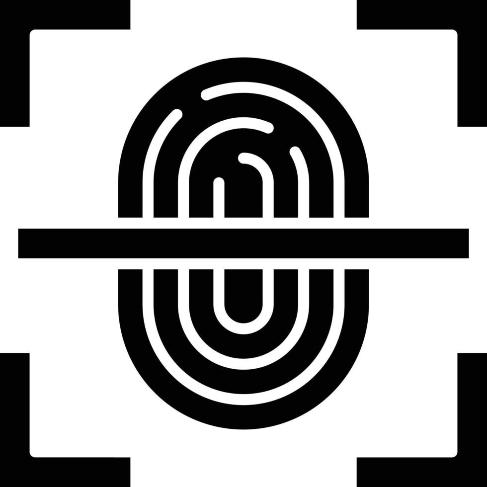 Vector Design Fingerprint Scan Icon Style