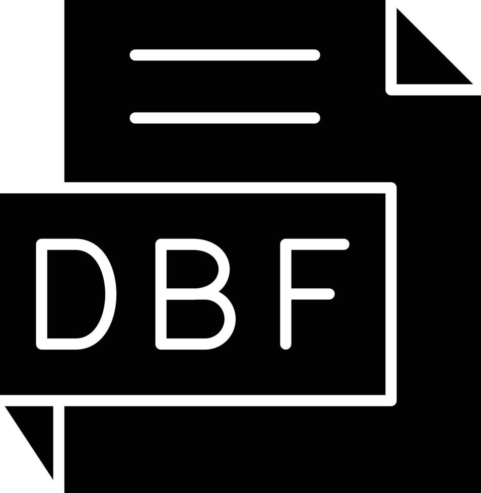 vector diseño dbf icono estilo