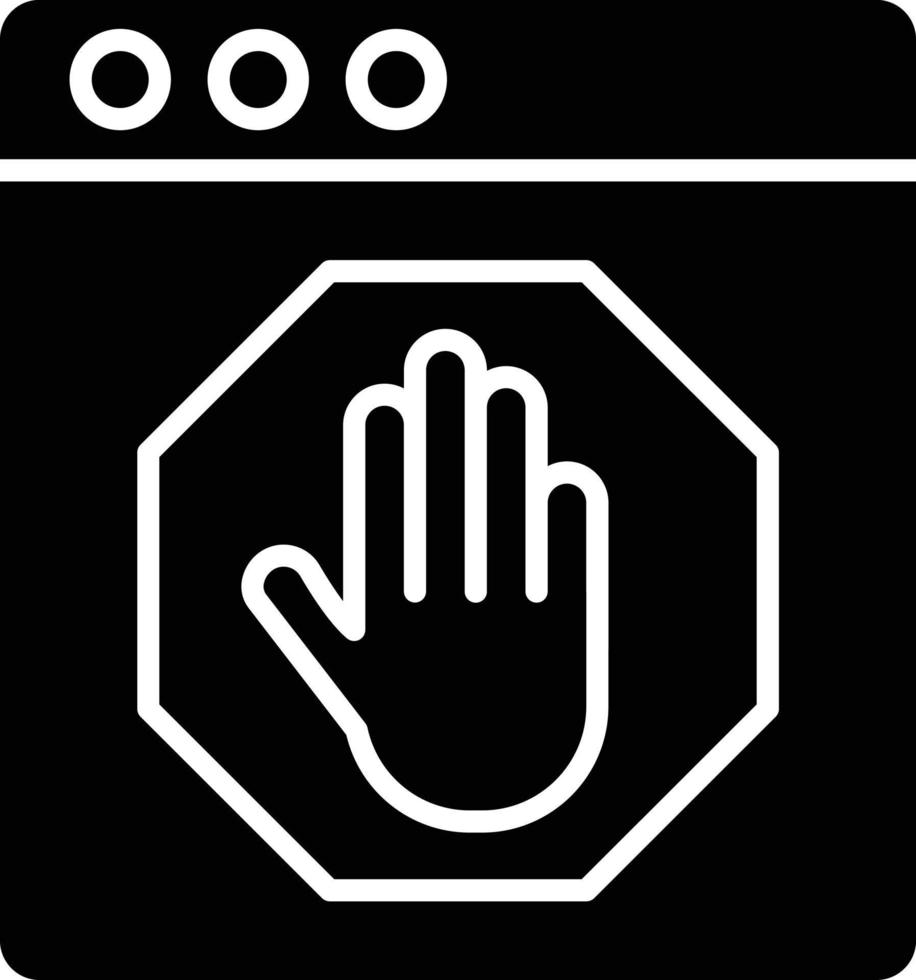 Vector Design AD Blocker Icon Style