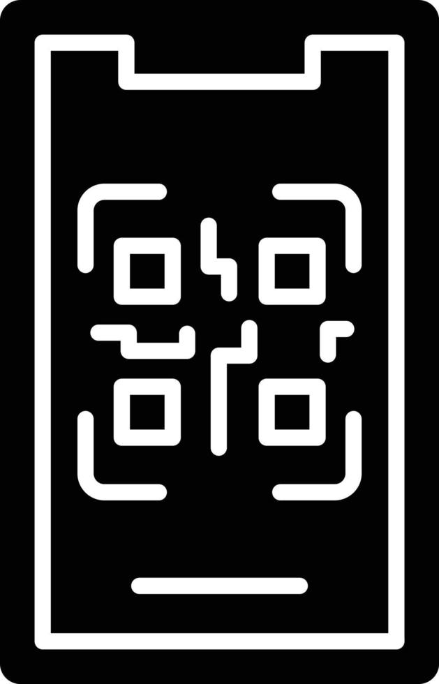 vector diseño móvil qr código icono estilo