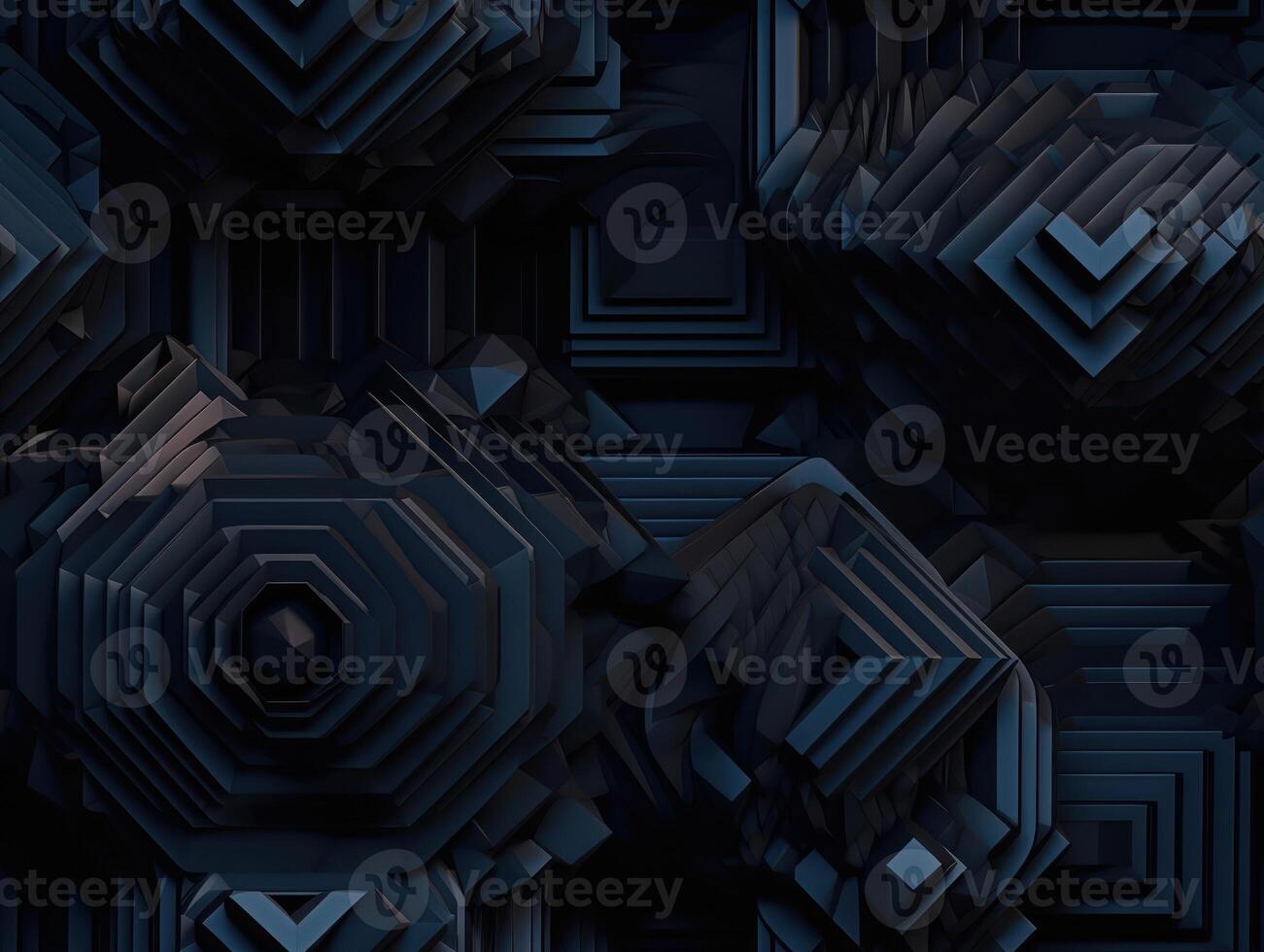 Dark abstract geometric grid pattern Seamless background created with technology photo