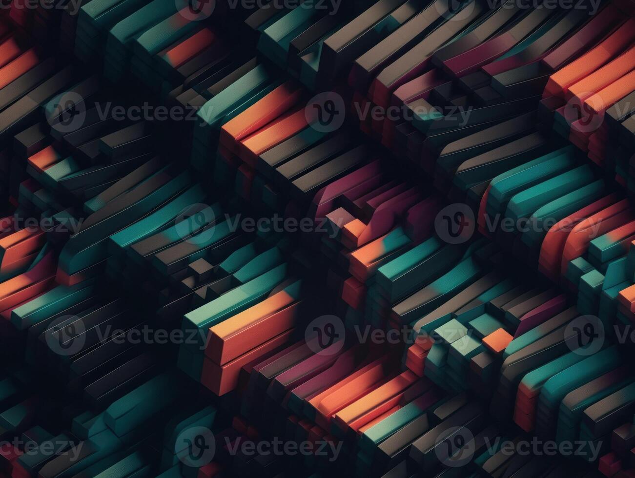 Dark abstract geometric grid pattern Seamless background created with technology photo