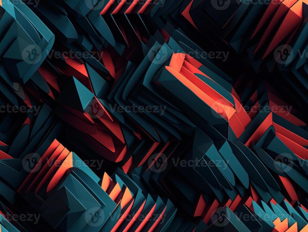 Dark abstract geometric grid pattern Seamless background created with technology photo