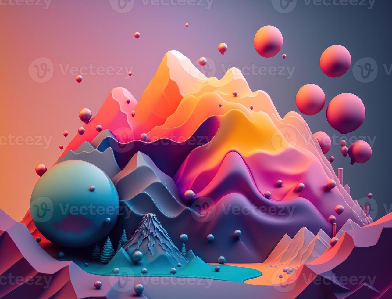 Abstract image featuring a combination of organic and geometric shapes dynamic and energetic background created with technology photo