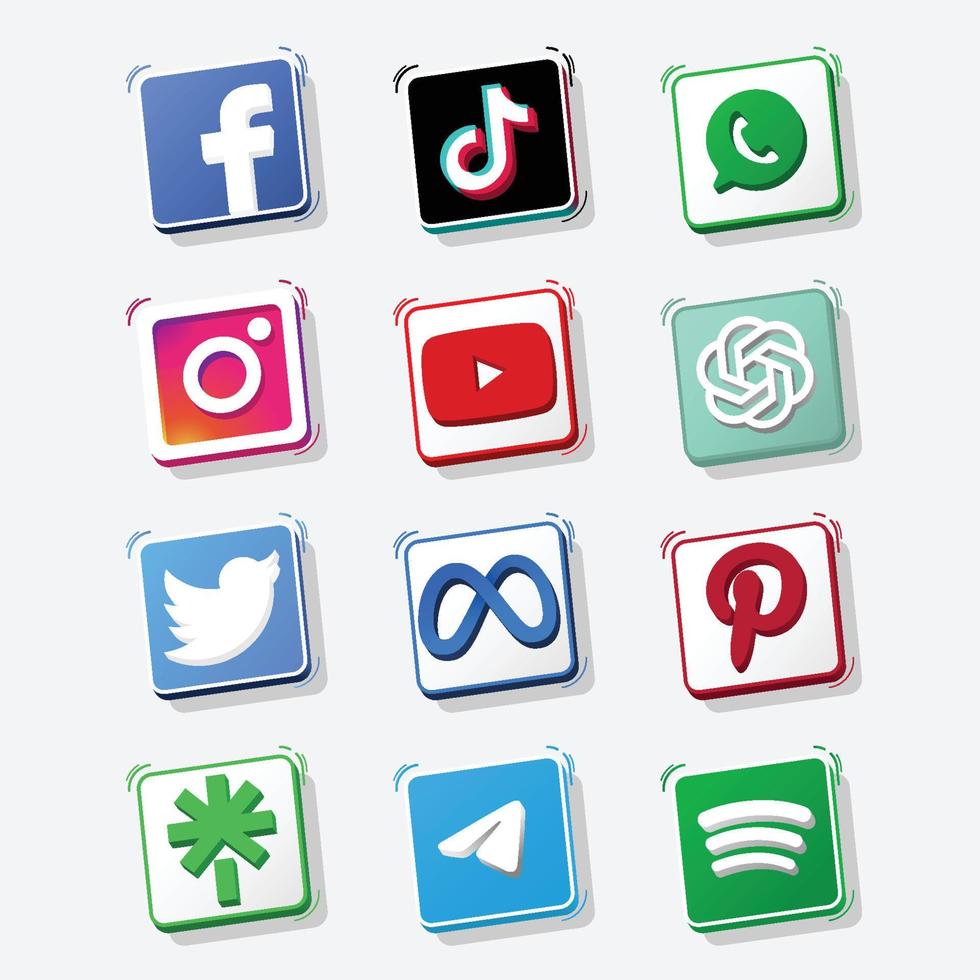 Online Technology Application Logo Set vector