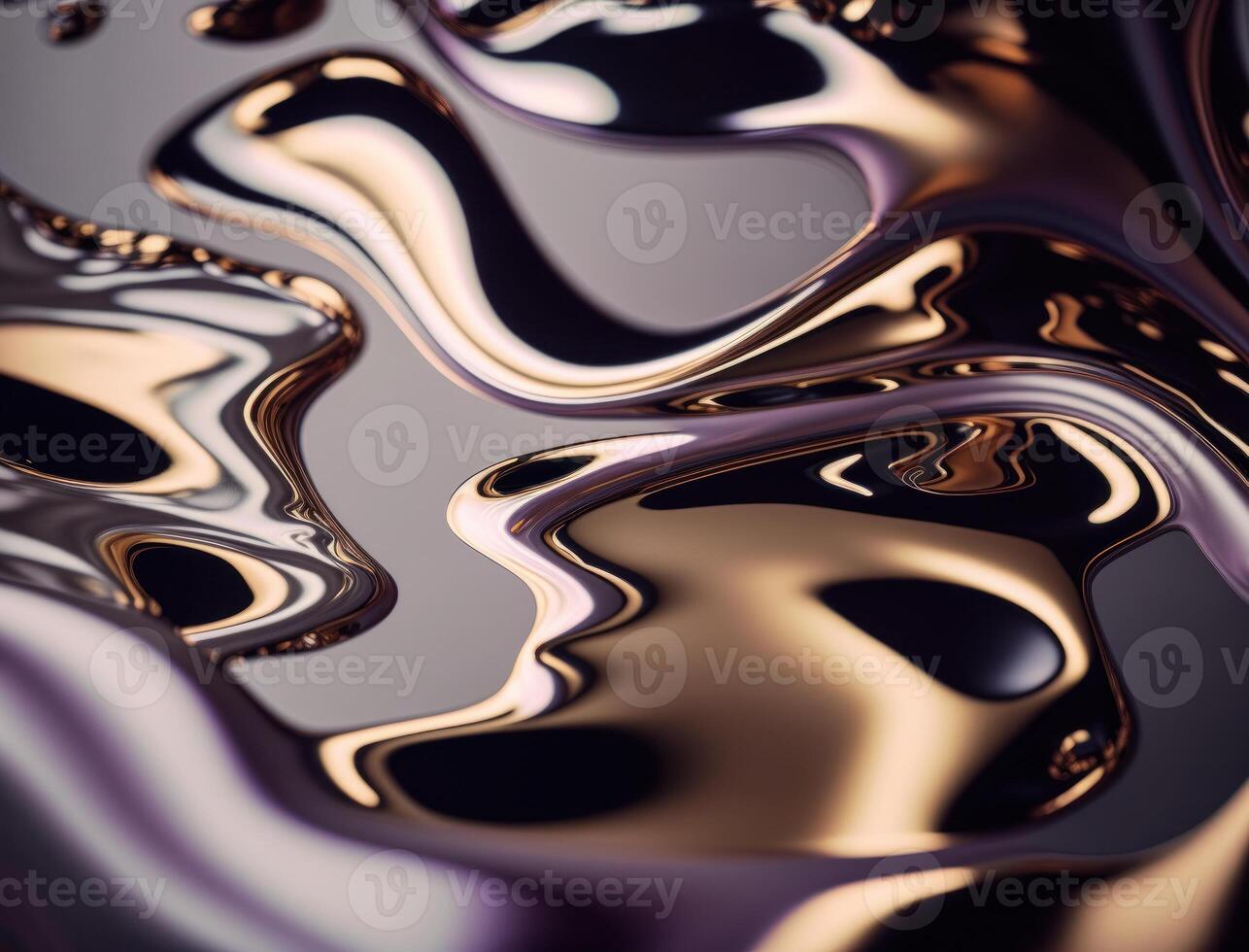 A metallic abstract wavy liquid background technology photo