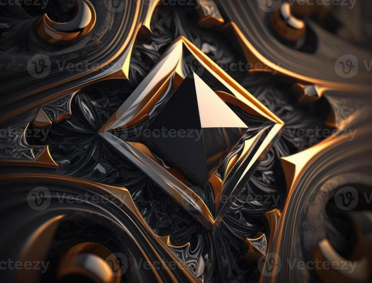 Fractal mandala Sacred geometry background created with technology photo