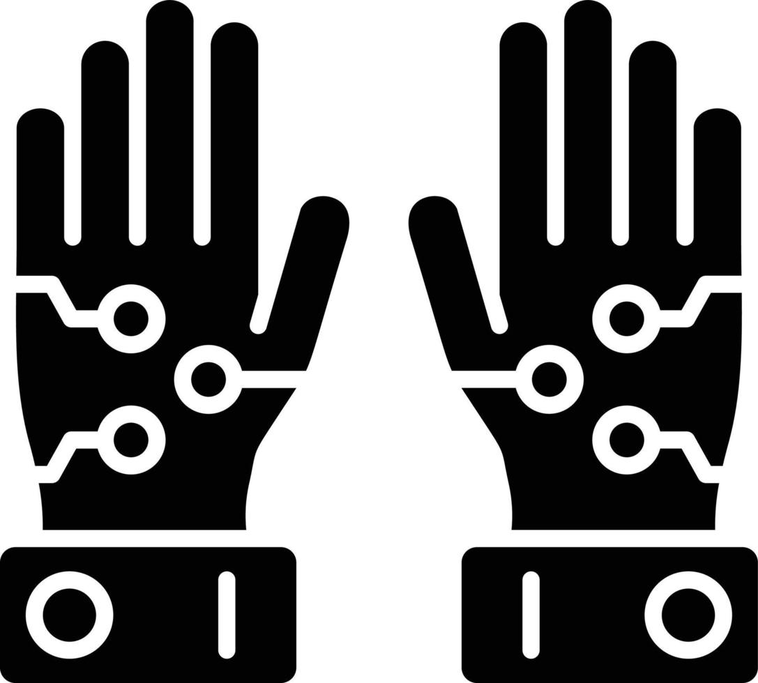 vector diseño cableado guantes icono estilo