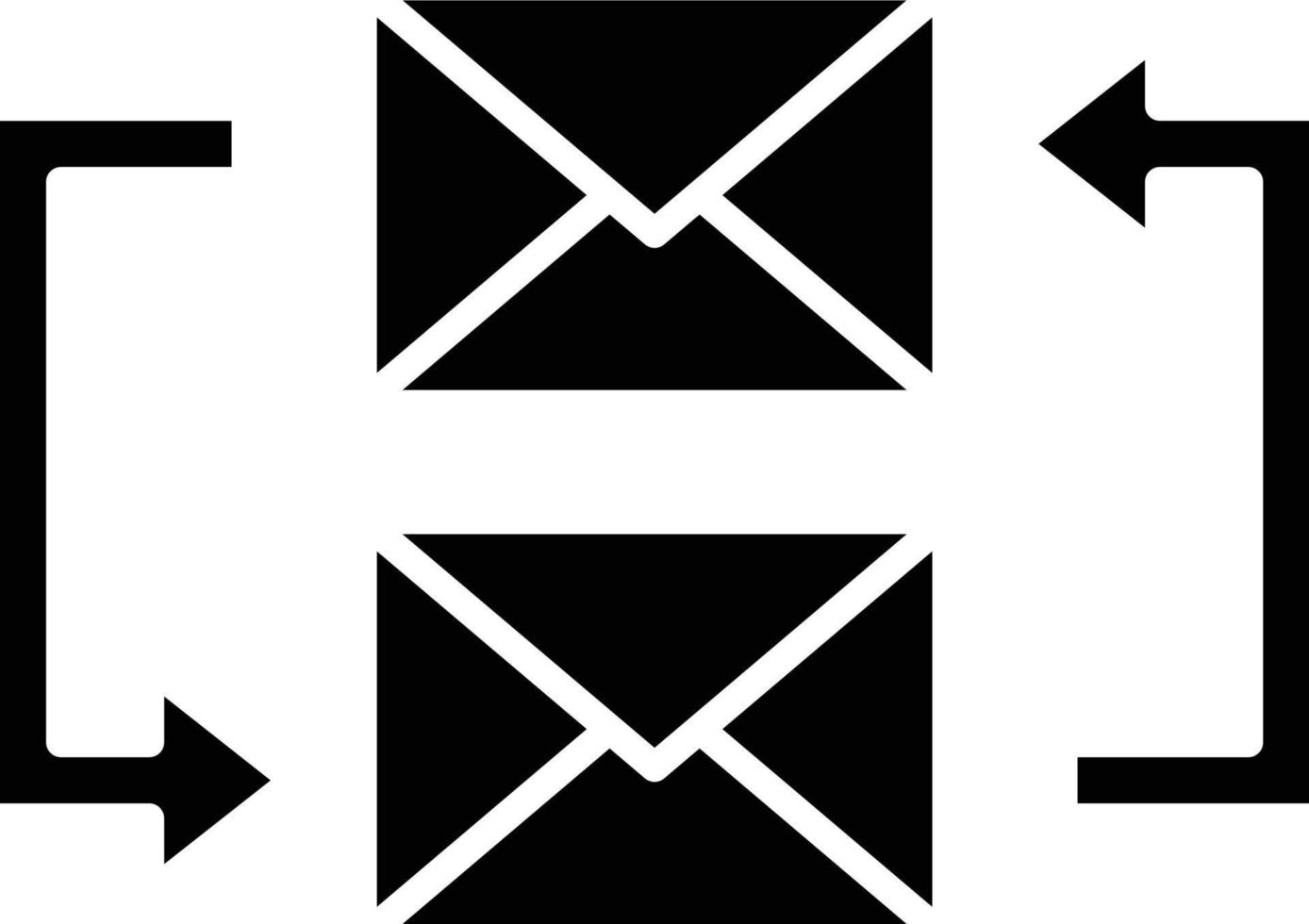 vector diseño intercambiar correos icono estilo