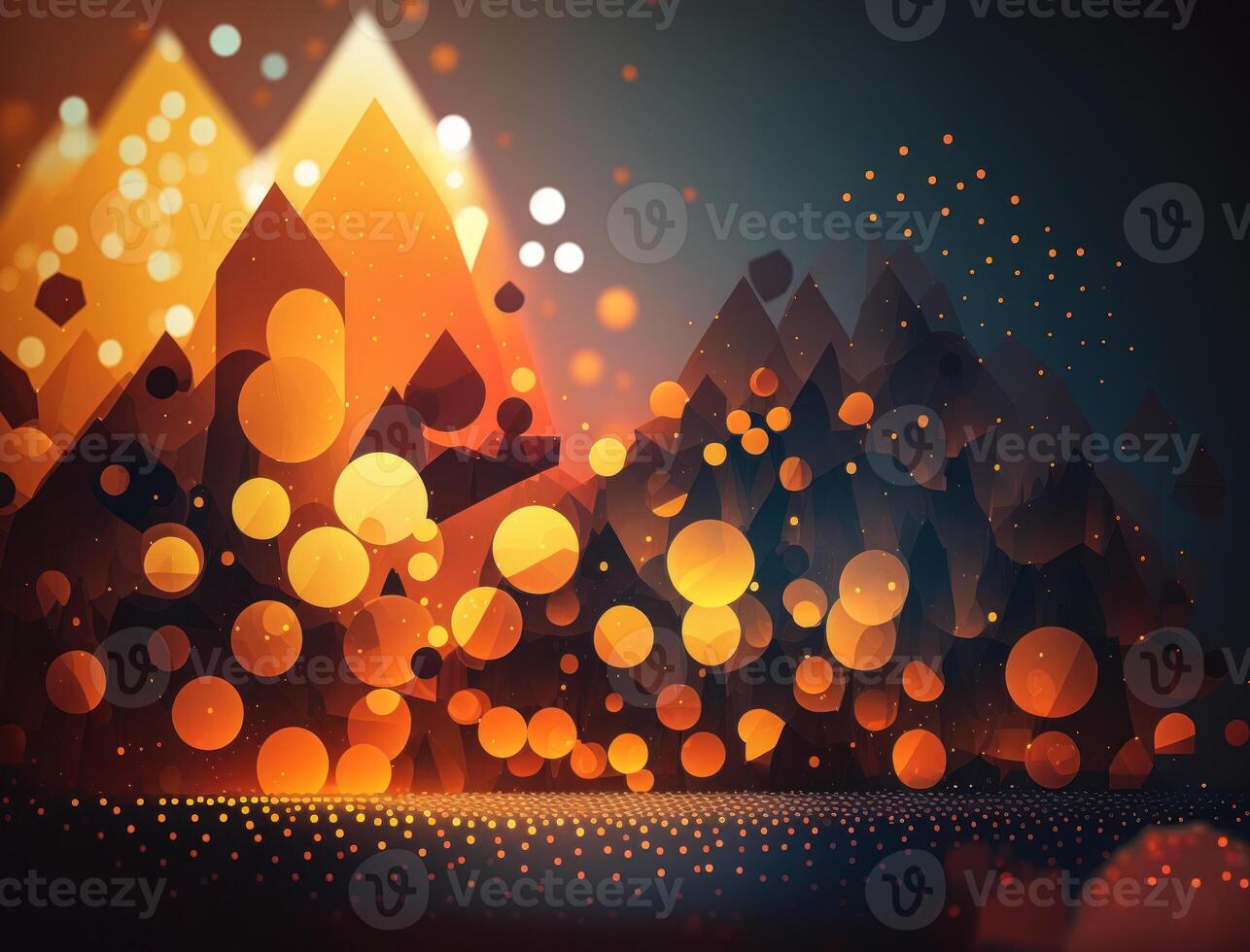Colorful abstract geometric background with dot shapes pointillism style created with technology photo