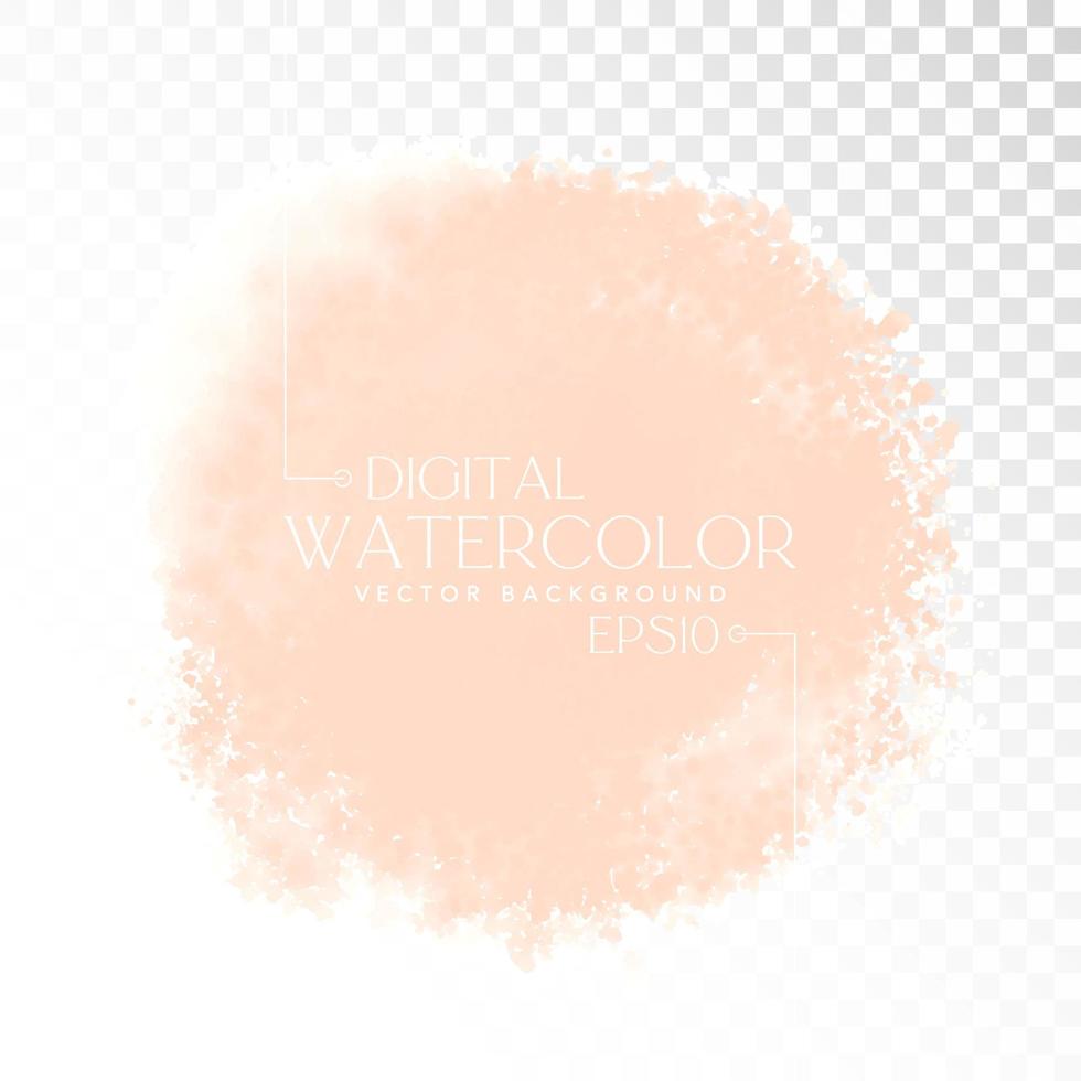 Vector digital watercolor brush stain. Colorful painted stroke for backdrop. Artistic painted background.