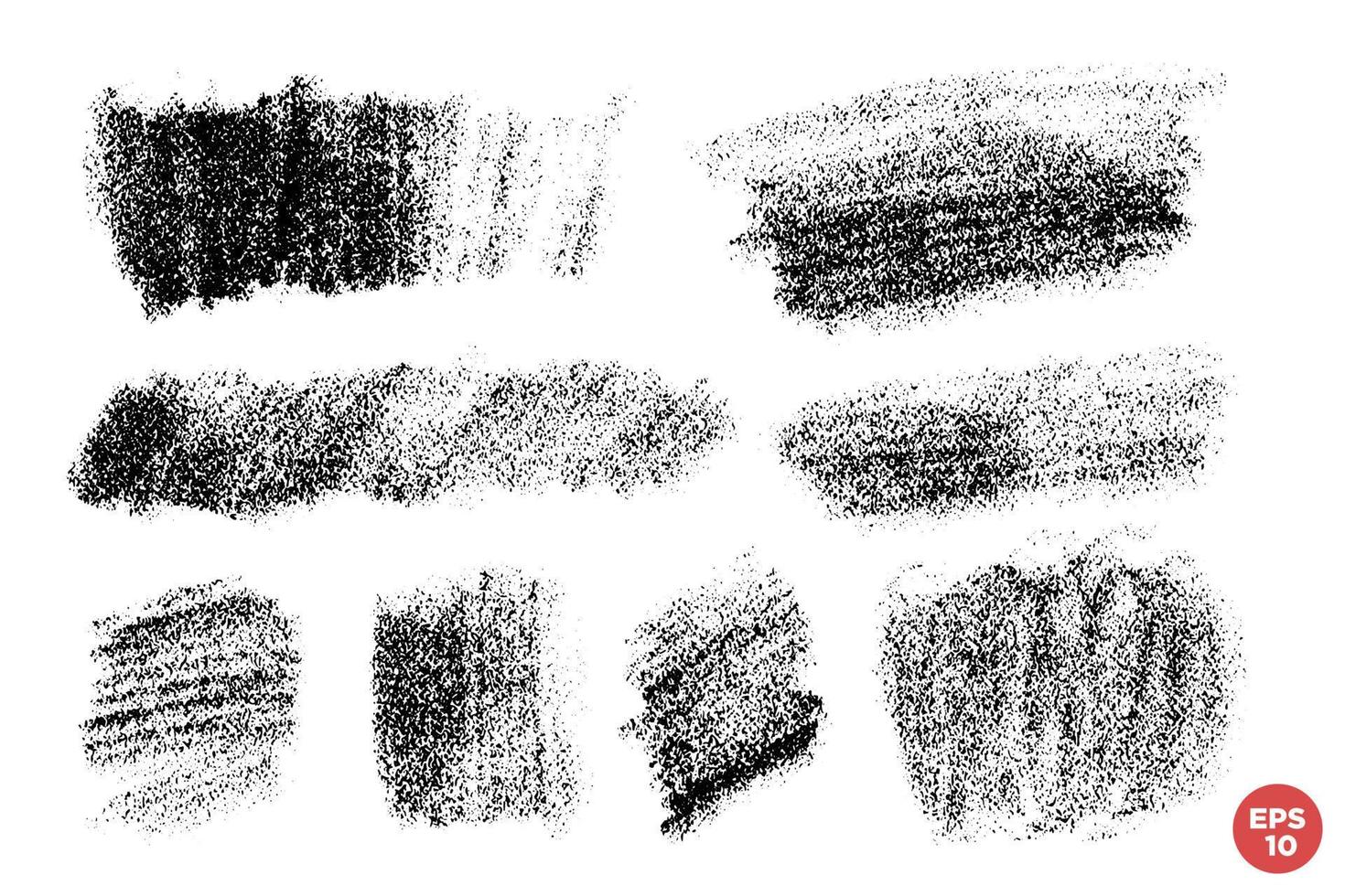Vector hand drawn pencil like stains various shapes. Monochrome design element. One color monochrome artistic hand drawn backgrounds.