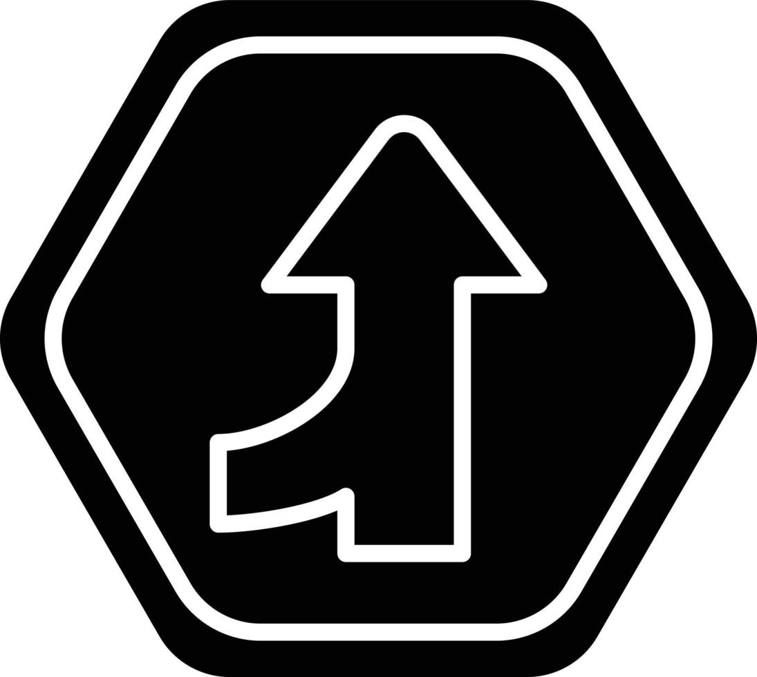 Vector Design Merging Road Icon Style