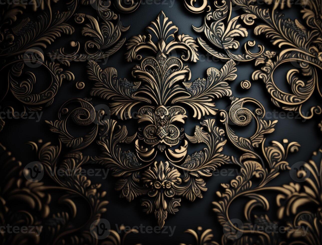 Royal vintage Victorian Gothic background Rococo venzel and whorl created with technology photo