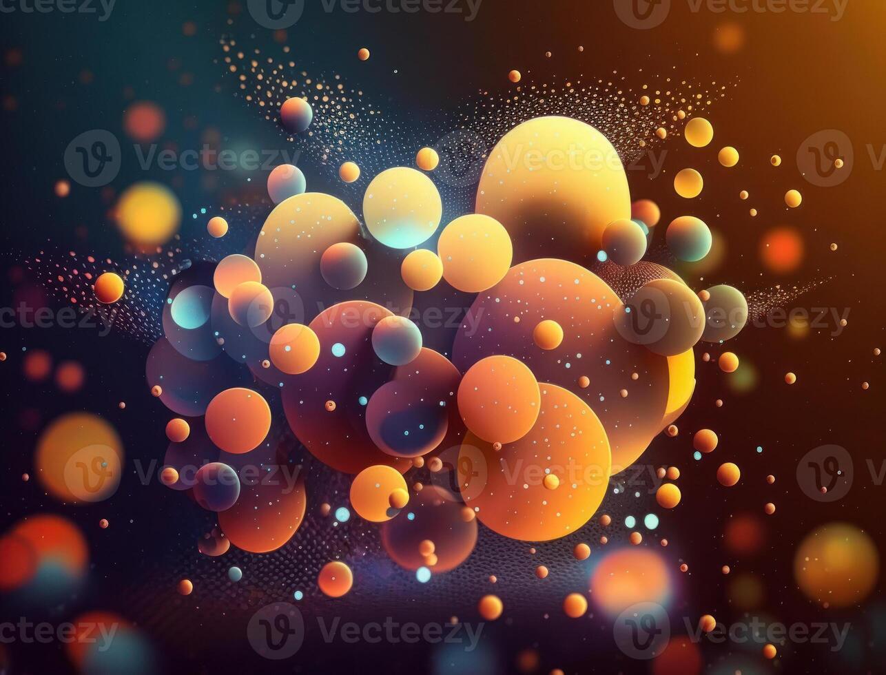 Colorful abstract geometric background with dot shapes pointillism style created with technology photo