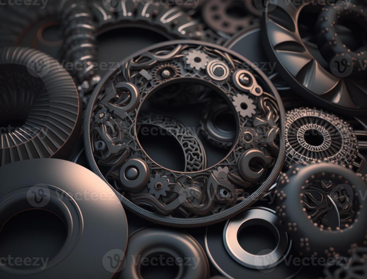 Modern technology Geometric background with spheres created with technology photo