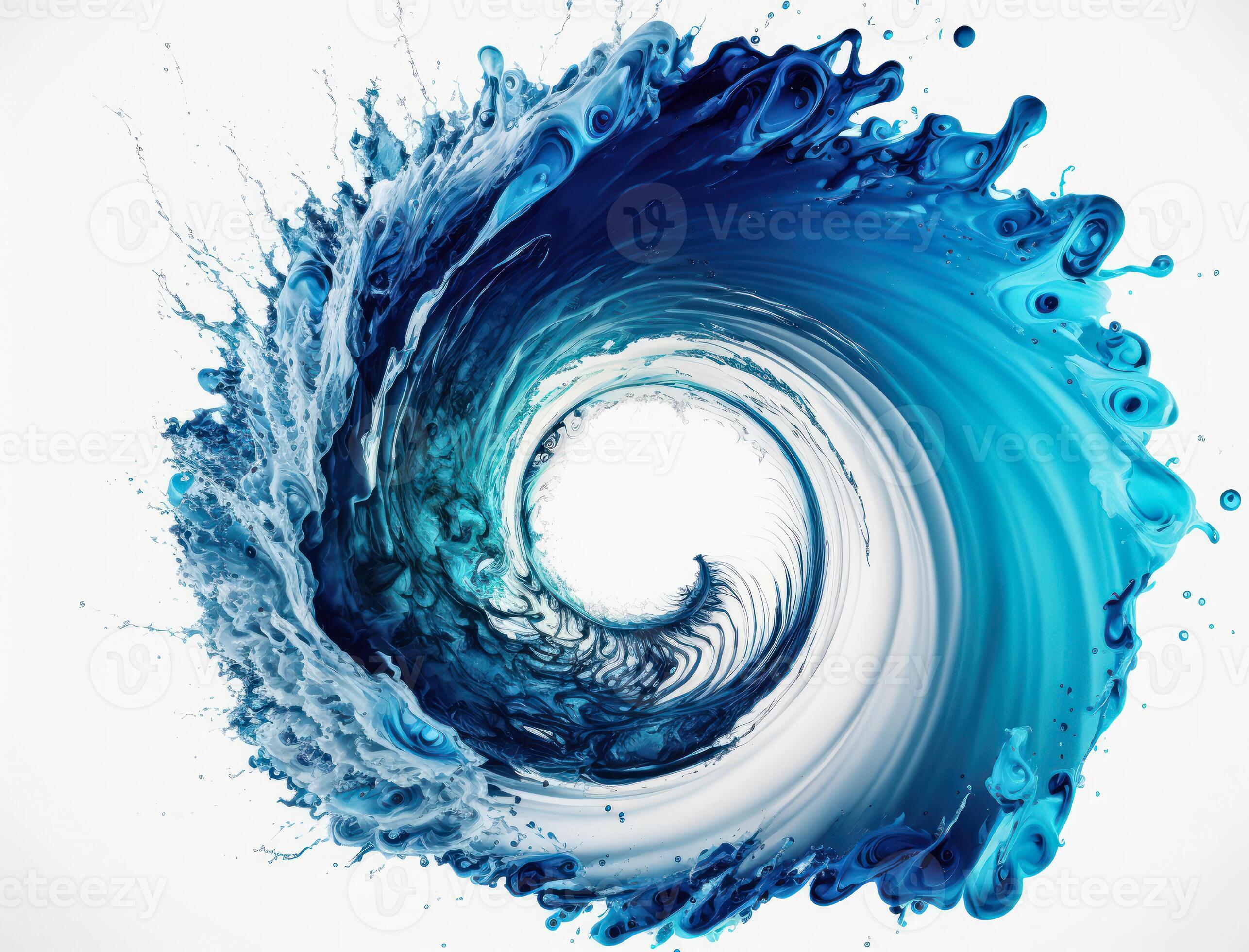 Radial spiral water splash background created with technology 22315084