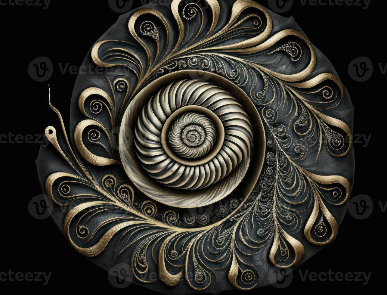 Royal vintage Victorian Gothic background Rococo venzel and whorl created with technology photo