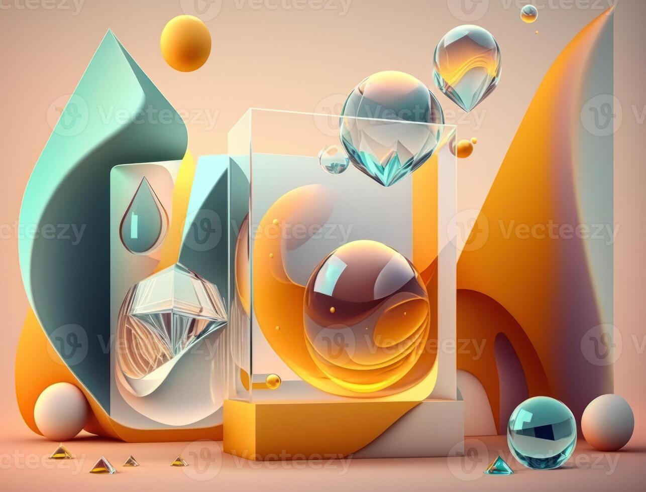 Abstract image featuring a combination of organic and geometric shapes dynamic and energetic background created with technology photo