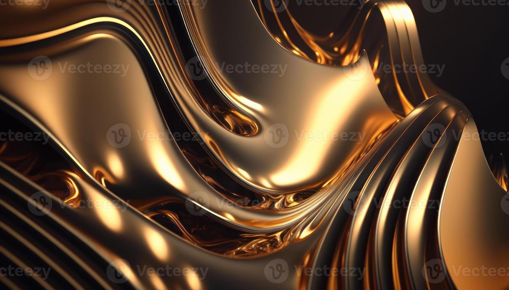 A metallic abstract wavy liquid background technology photo