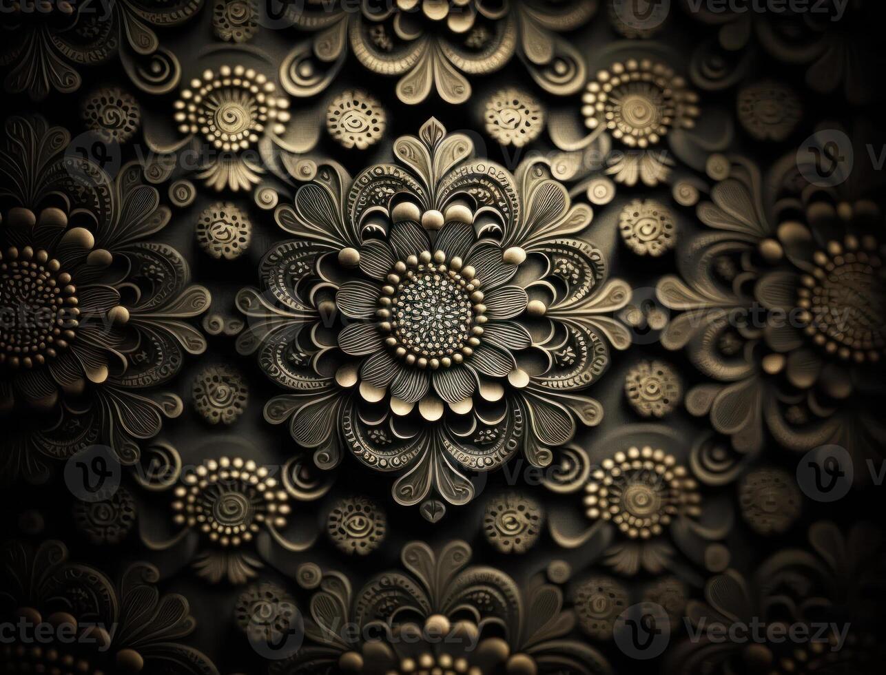 Royal vintage Victorian Gothic background Rococo venzel and whorl created with technology photo