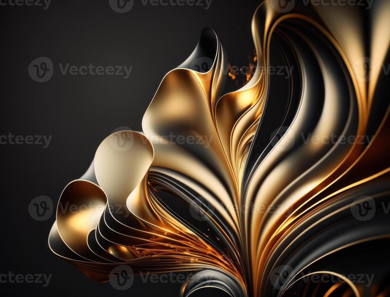 A metallic abstract wavy liquid background technology photo