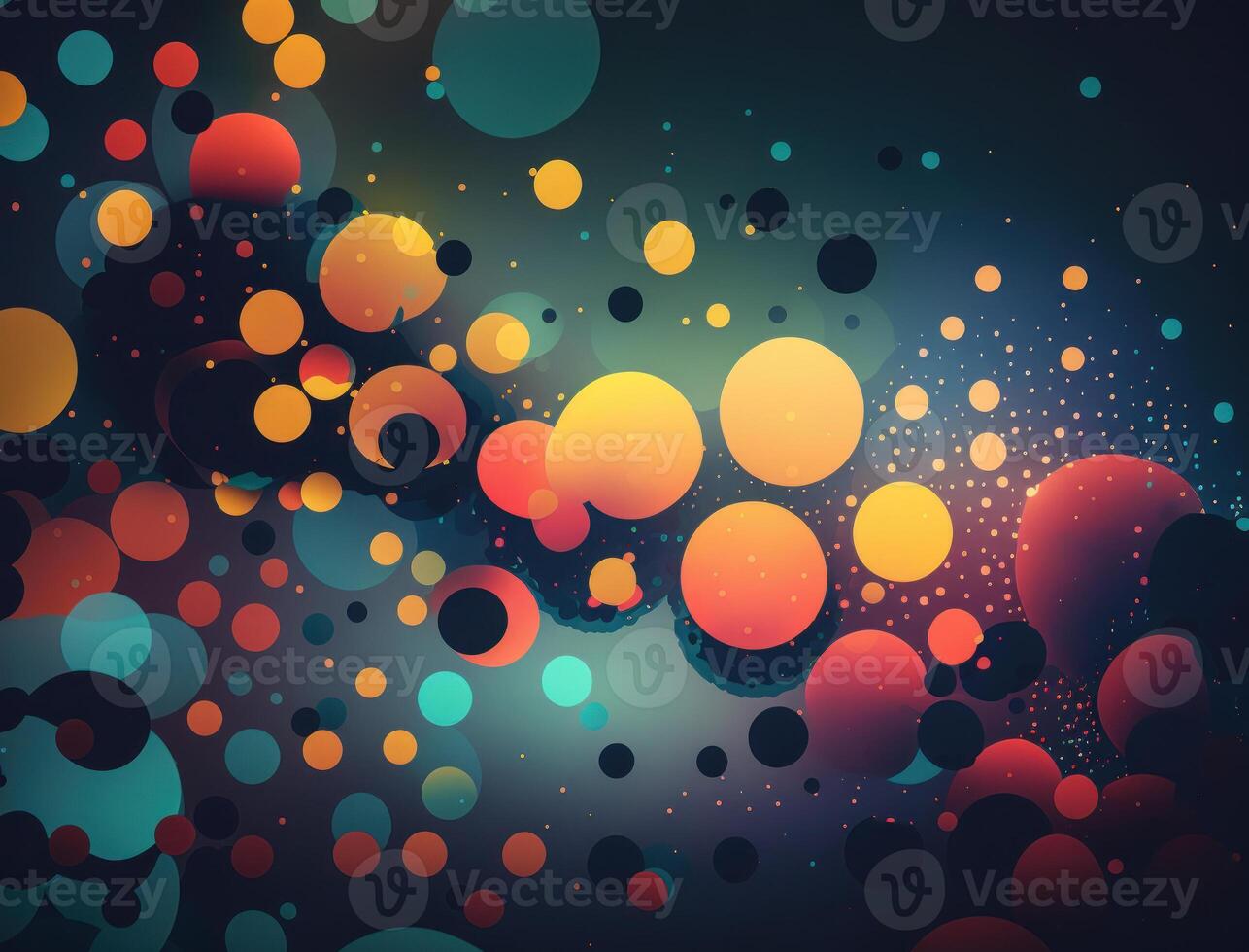 Colorful abstract geometric background with dot shapes pointillism style created with technology photo