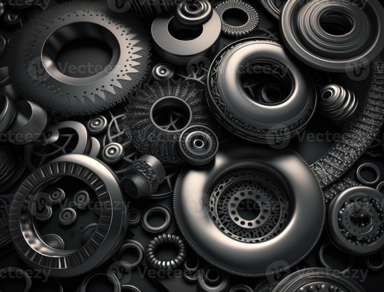 Modern technology Geometric background with spheres created with technology photo