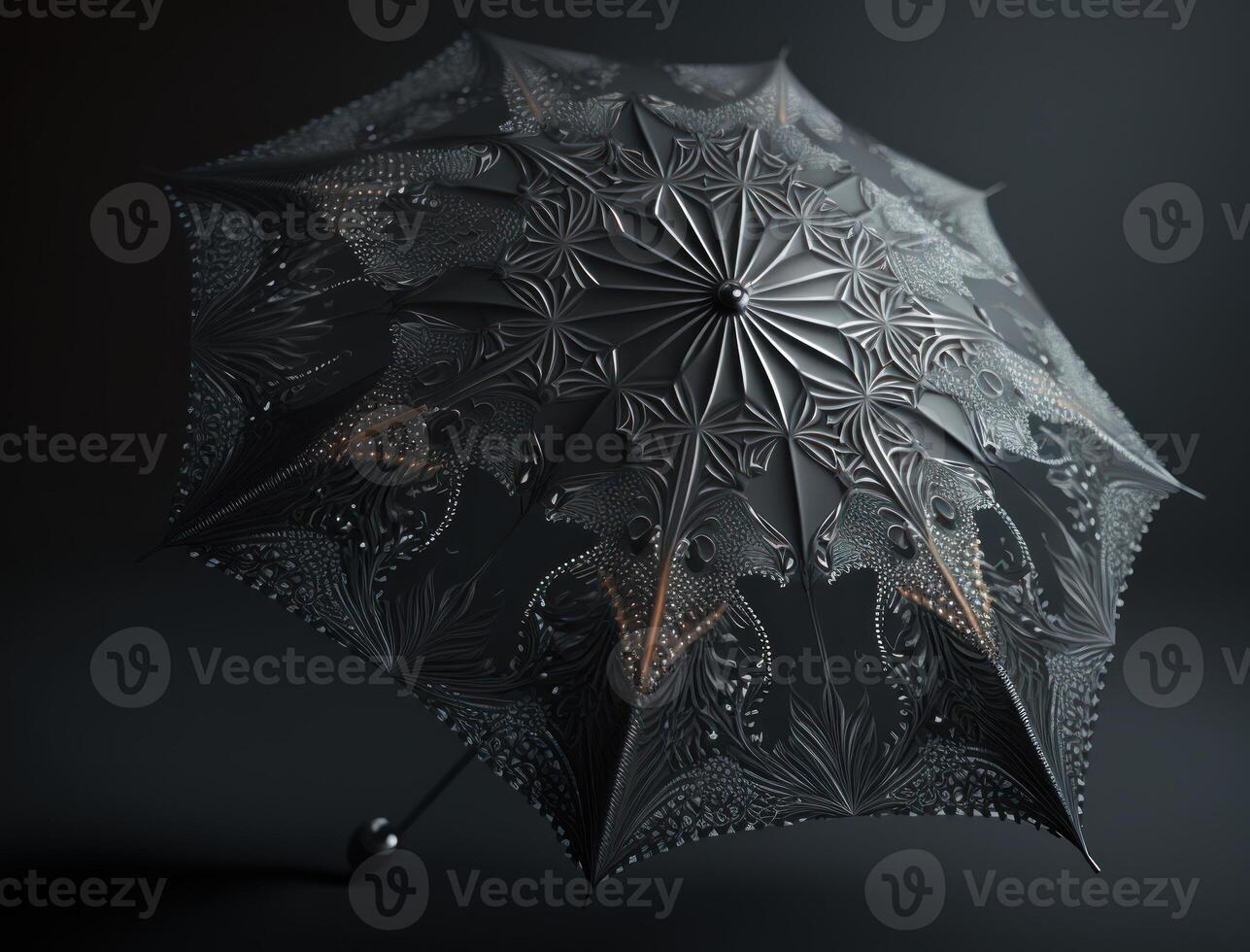 Abstract black geometric background Various shapes Flat lay created with technology photo