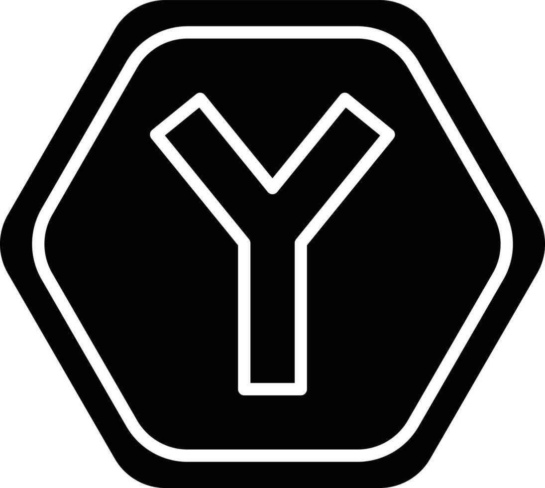 Vector Design Y Intersection Icon Style