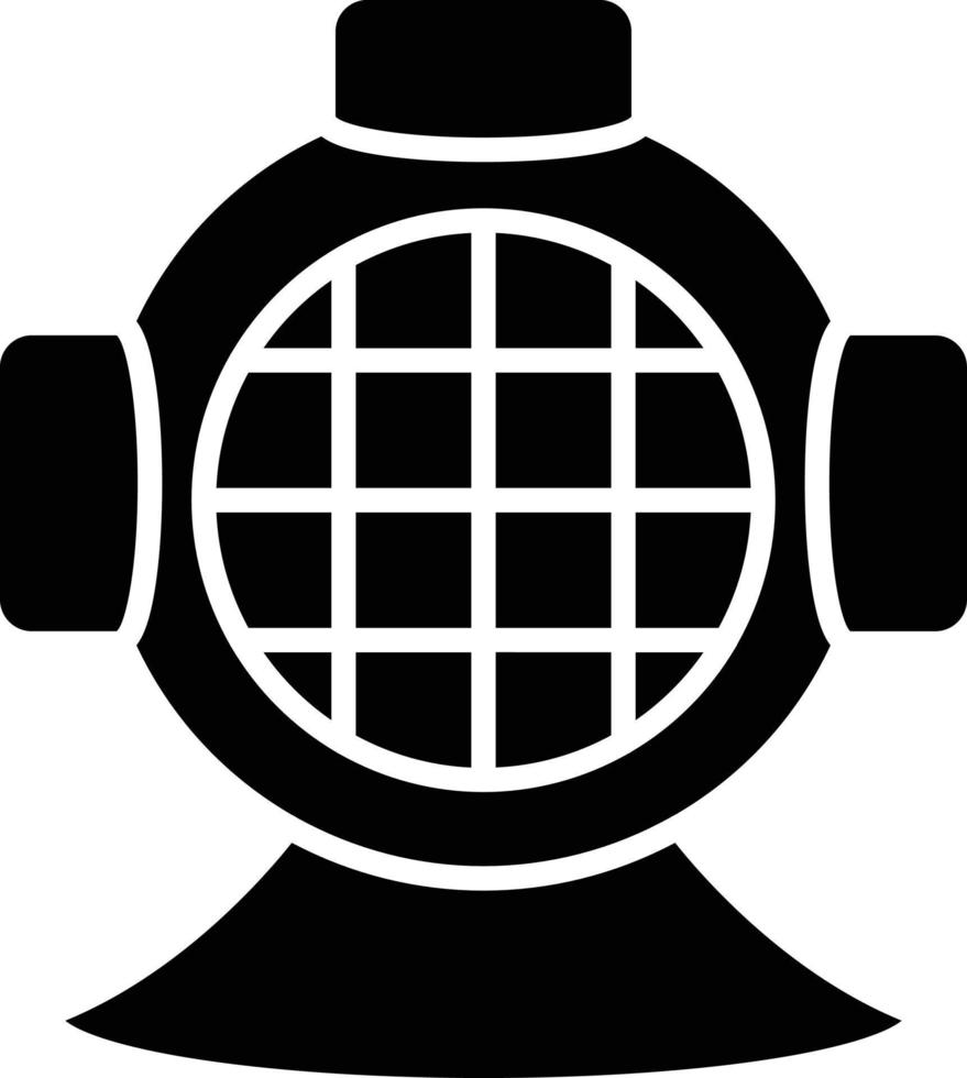 vector diseño buceo casco icono estilo