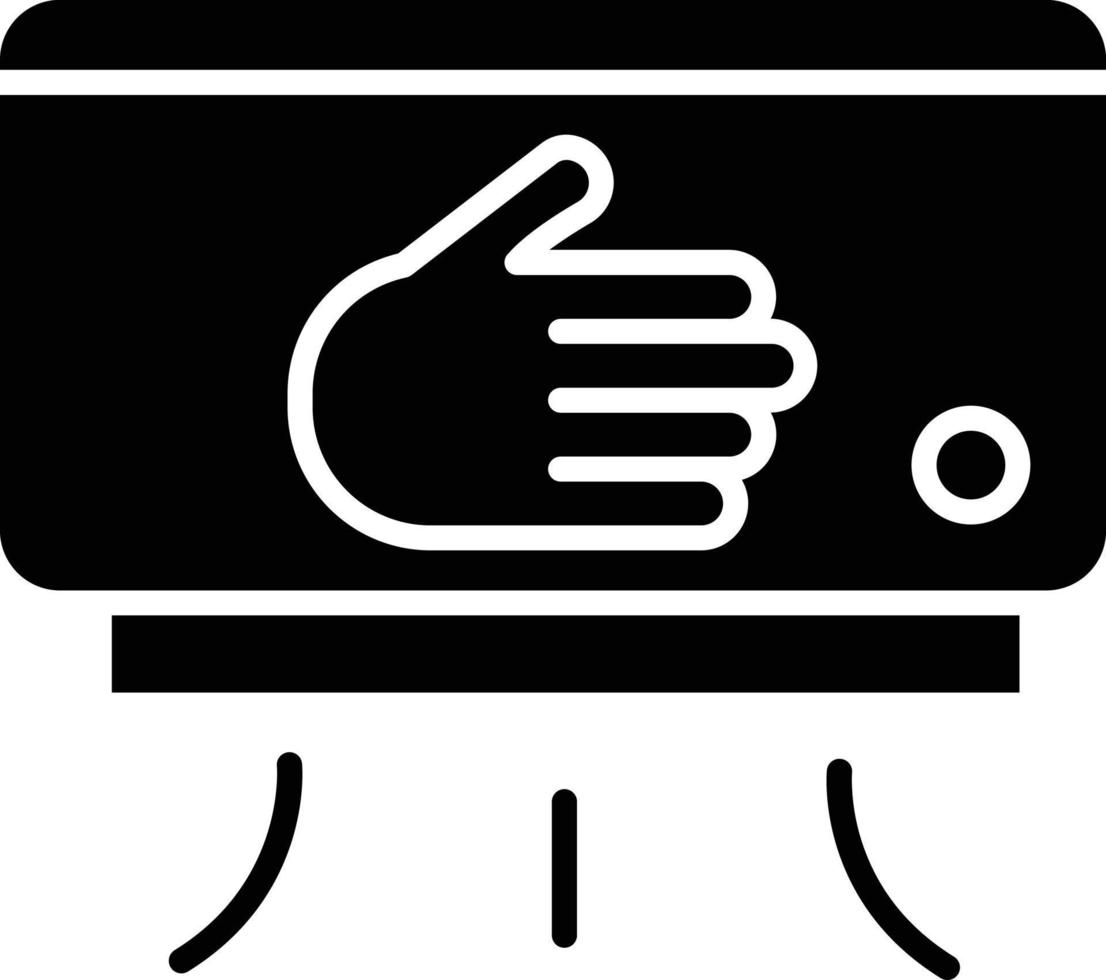 vector diseño mano secadora icono estilo