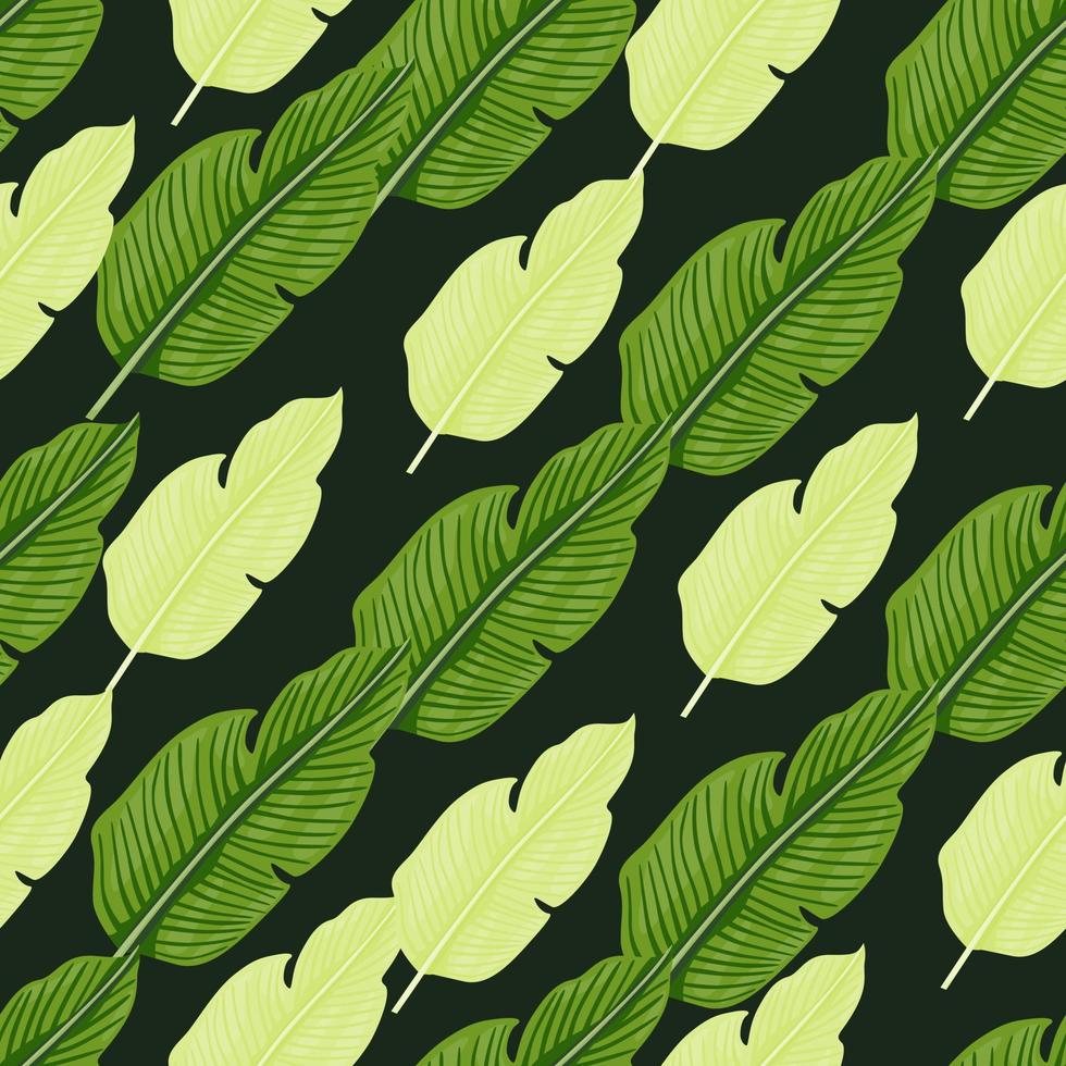 Tropical leaf seamless pattern. Exotic leaves background. Jungle plants endless wallpaper. Rainforest floral hawaiian backdrop. vector