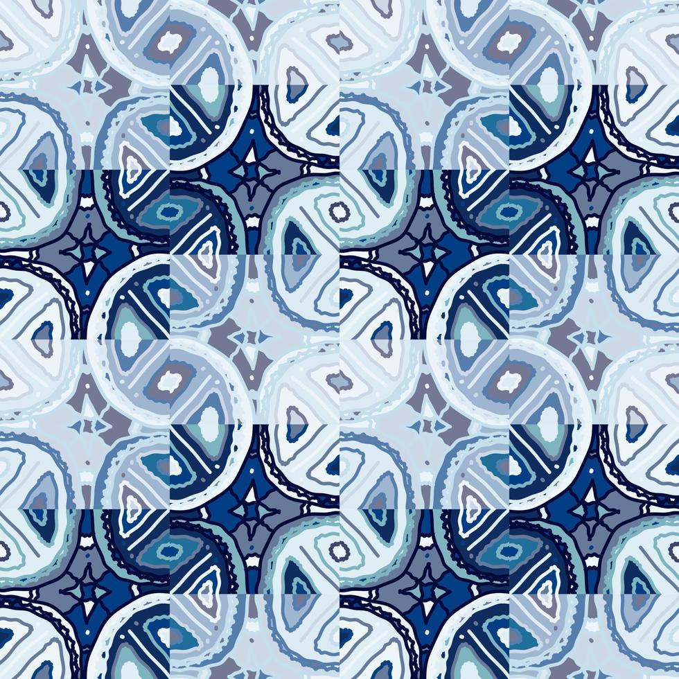Creative doodle mosaic tile. Abstract Scribble seamless background pattern. vector