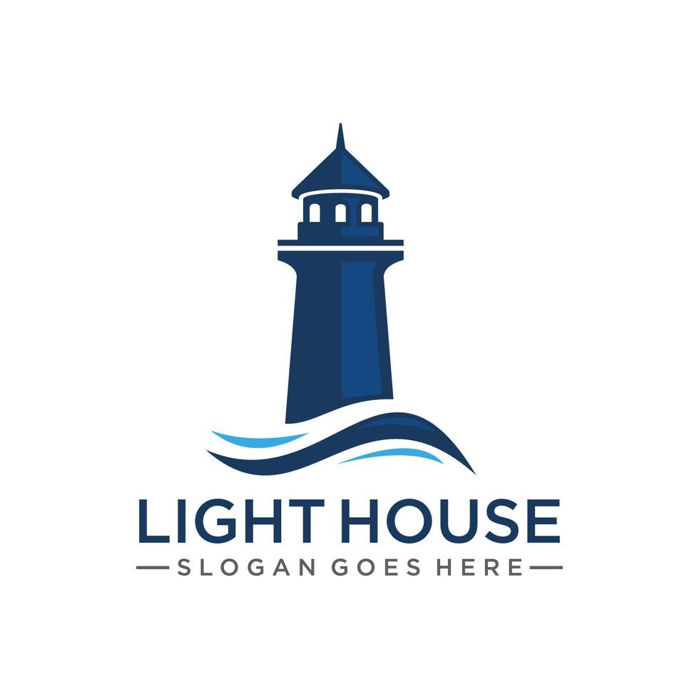 Lighthouse logo design vector illustration