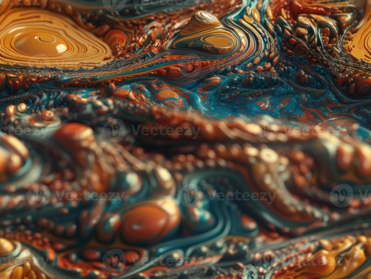 Bright fluid paint pattern Dynamic liquid shapes seamless background created with technology photo