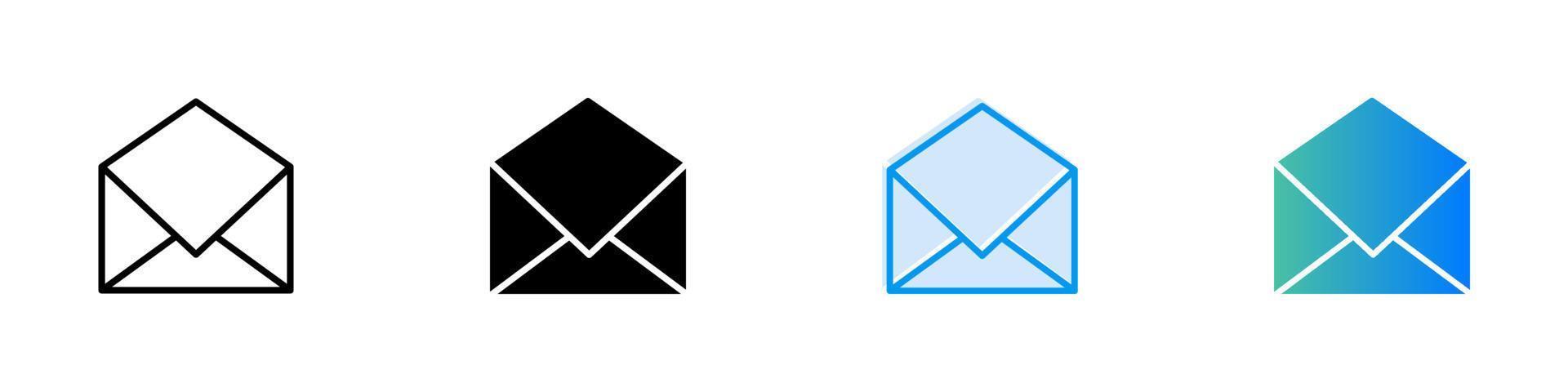 read message icon. vector illustration of read message in various style