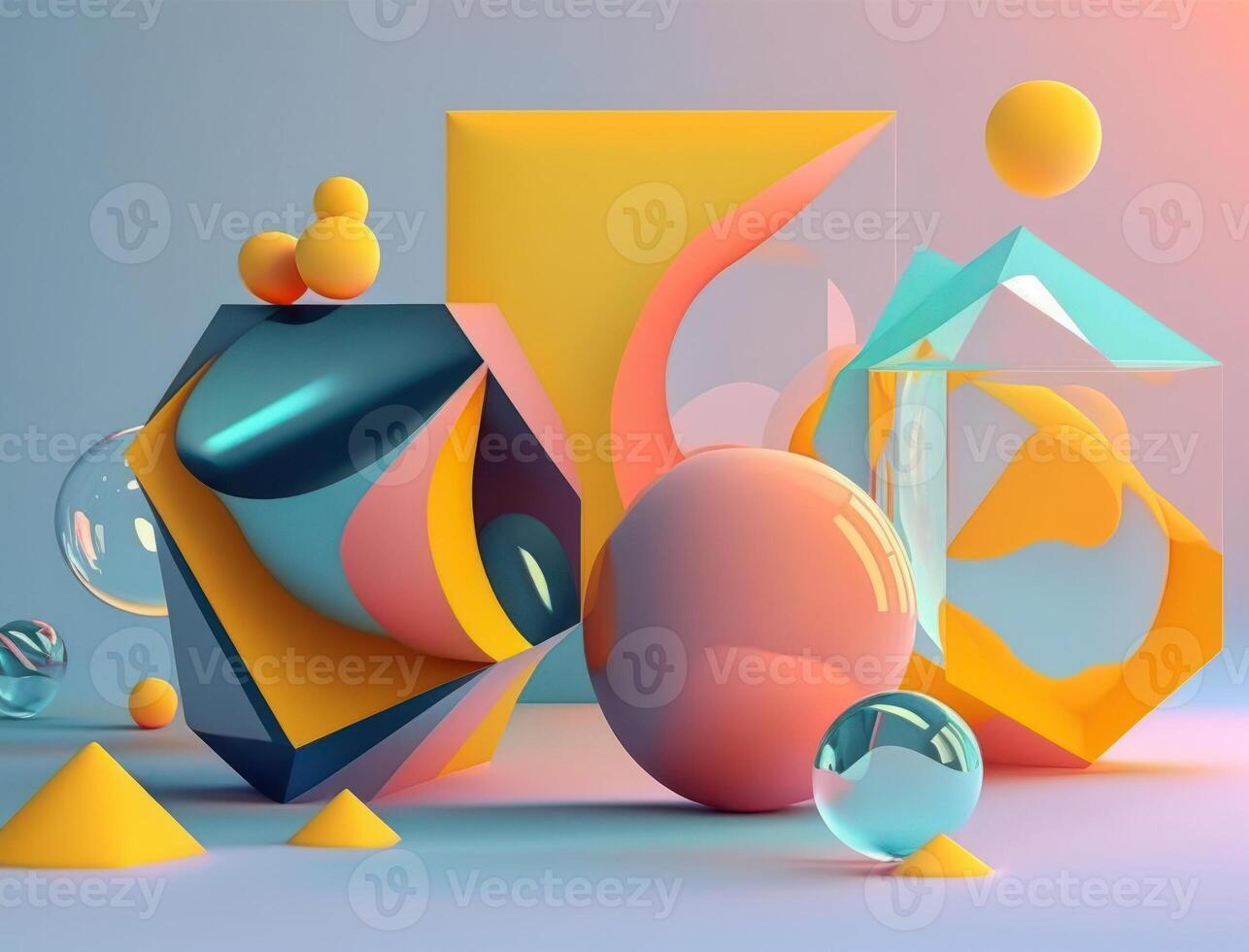 Abstract image featuring a combination of organic and geometric shapes dynamic and energetic background created with technology photo
