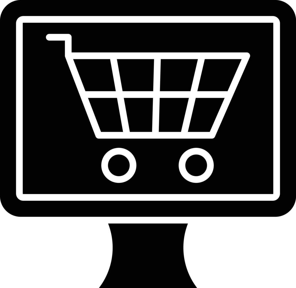 vector diseño en línea compras icono estilo