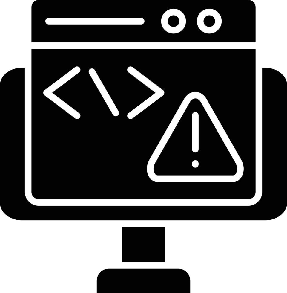 vector diseño código error icono estilo