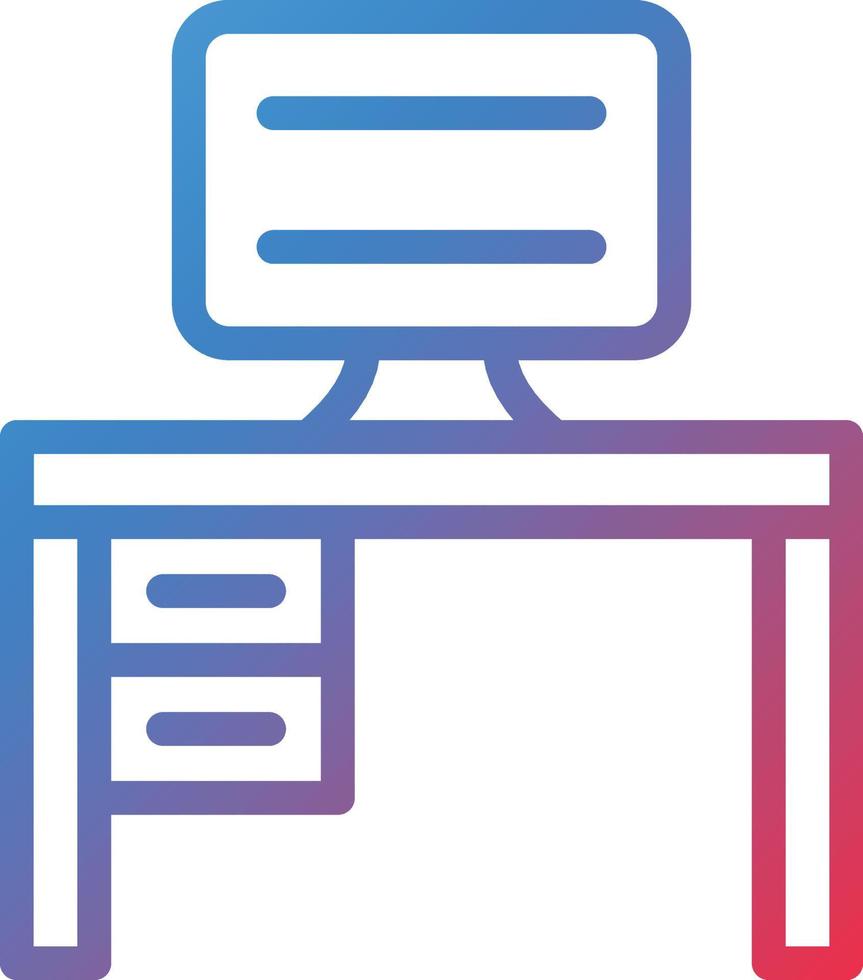 Vector Design Computer Table Icon Style