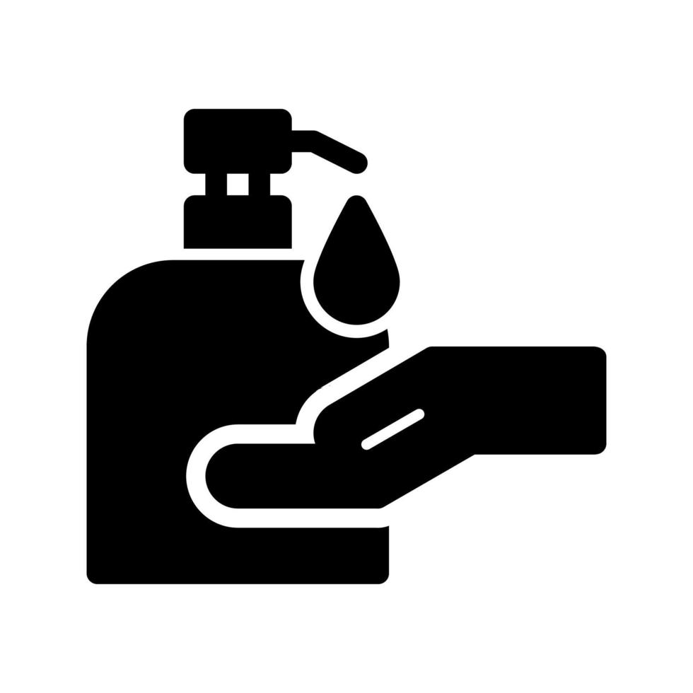 vector illustration of alcohol gel icon, hand sanitizer symbol