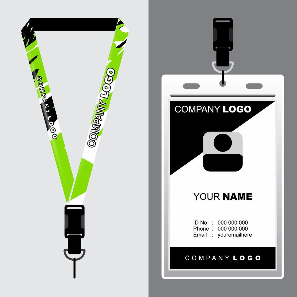 Lanyard Template Design For Company Purposes And More vector