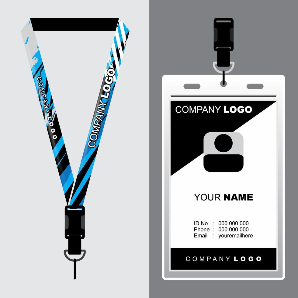 Lanyard Template Design For Company Purposes And More vector