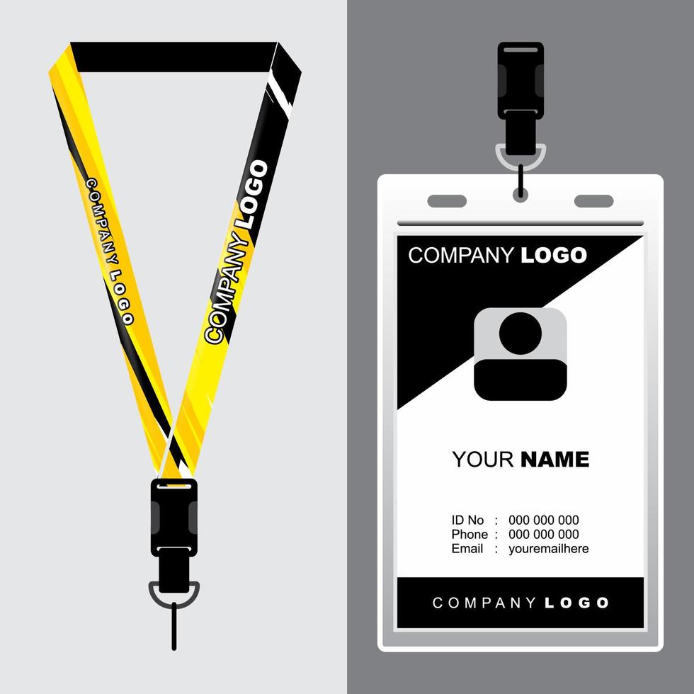 Lanyard Template Design For Company Purposes And More vector