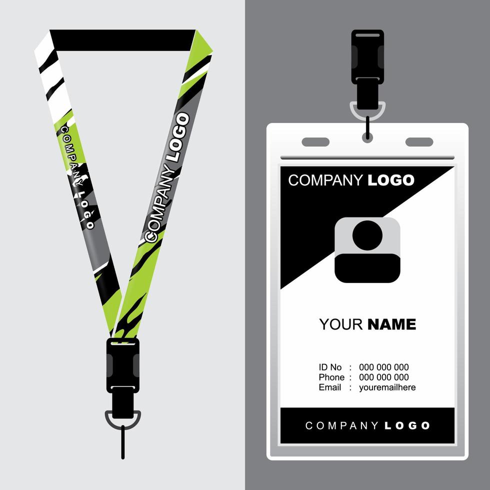 Lanyard Template Design For Company Purposes And More vector