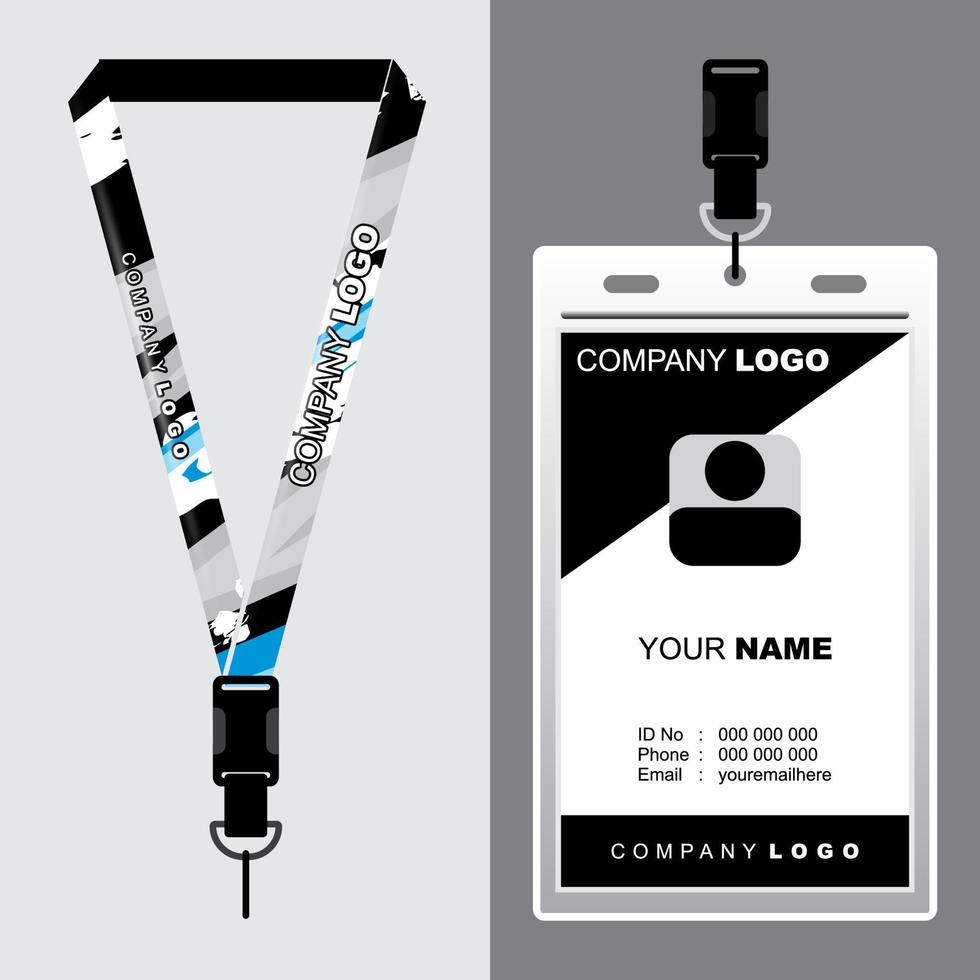 Lanyard Template Design For Company Purposes And More vector