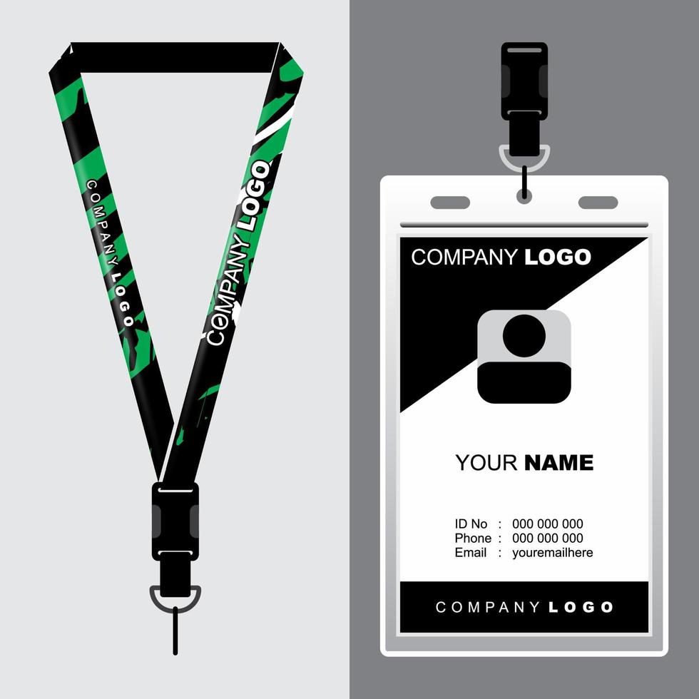 Lanyard Template Design For Company Purposes And More vector