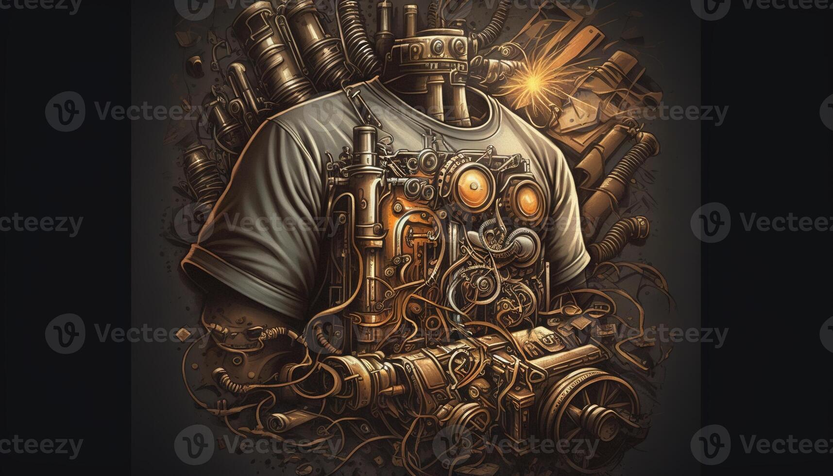 An engineering based t-shirt of new technology photo